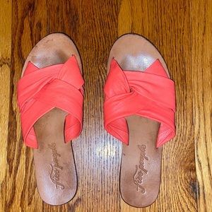 Free People vista slide neon coral size: 39